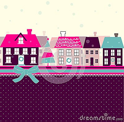 Bright Christmas card Vector Illustration