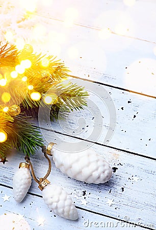 Bright Christmas; Holidays background Stock Photo