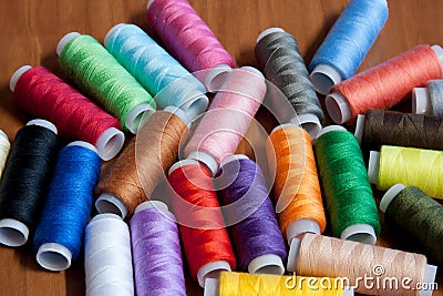 Bright color a thread Stock Photo