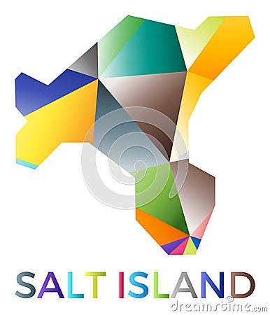 Bright colored Salt Island shape. Vector Illustration
