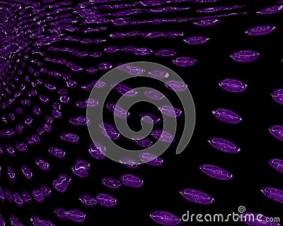 A bright colorful abstract design of ovals on a black background Stock Photo