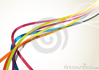 Bright colorful abstract lines background Vector Illustration