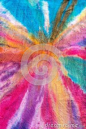 Bright Colorful Abstract Psychedelic Ice Tie Dye Design Pattern Stock Photo