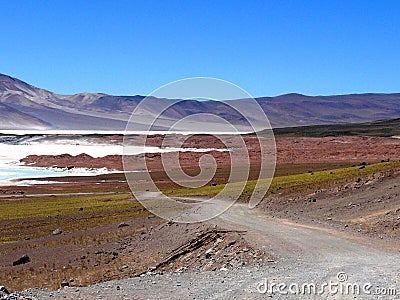 Unusual landscape of the Atacama Desert, Chile Stock Photo