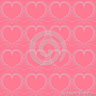 Bright colorful seamless hearts vector background. Vector Illustration