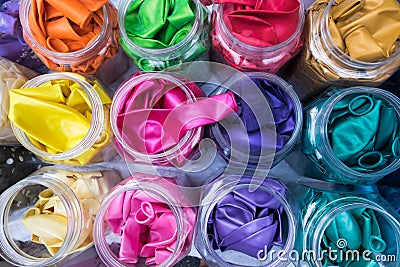 à¸ºBright colors balloon before blow up Stock Photo