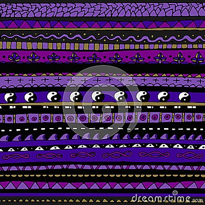 Bright colourful tribal seamless pattern Vector Illustration