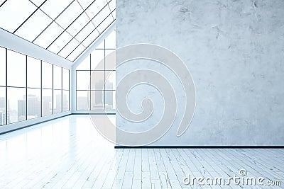 Bright concrete interior Stock Photo