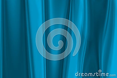 Bluish bright curtain for digital show with waves Stock Photo