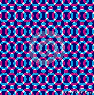 Bright dotted seamless pattern, red and blue circles Vector Illustration