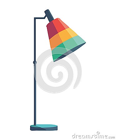 Bright electric lamp illuminates Vector Illustration