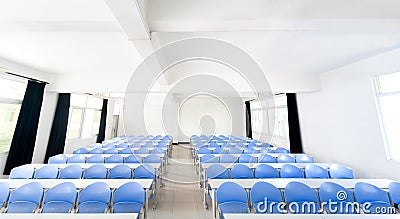 Bright empty classroom Stock Photo