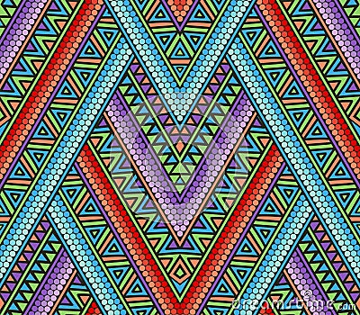 Bright ethnic seamless pattern Vector Illustration