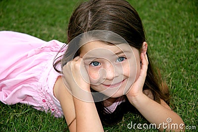 Bright Eyed Girl Stock Photo