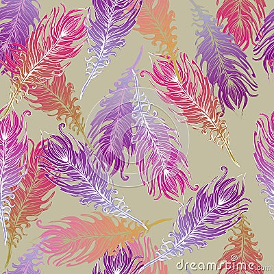 Bright feather Vector Illustration