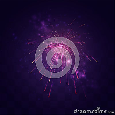 bright festive explosion of a vector salute on a replaceable mosaic background, a sense of celebration Vector Illustration