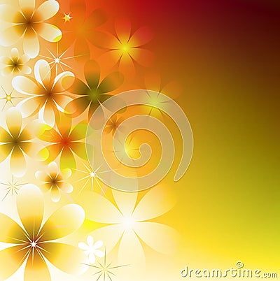 Bright Floral Background Stock Photo