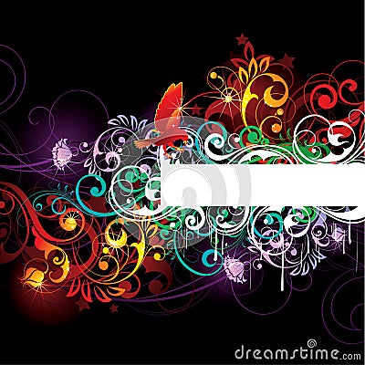 Bright floral pattern Vector Illustration