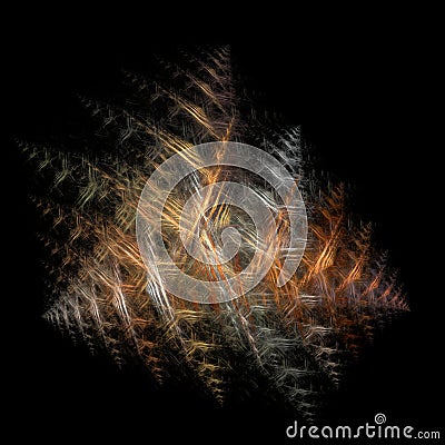 Bright fractal abstraction. Abstraction from luminous triangles Stock Photo