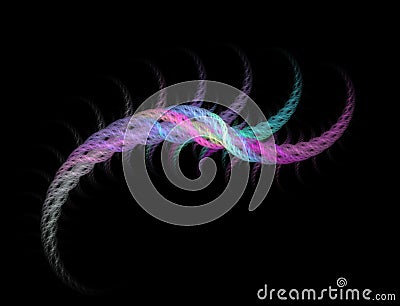 Bright fractal abstraction. Spiral curls. Rope, weave, shell Stock Photo