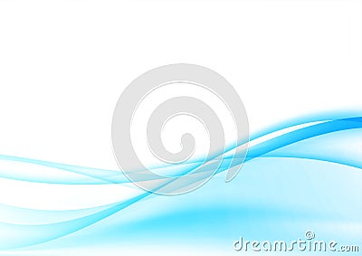 Bright futuristic blue smoke lines background Vector Illustration