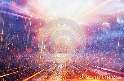 Bright galaxy or fantasy background. Abstract light burst . magical and mystery concept. Stock Photo