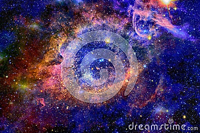 Bright galaxy with stars in outer space. Stock Photo