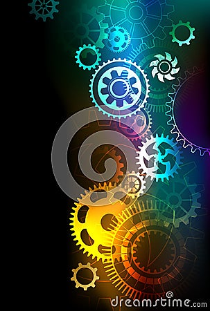 Bright gears Vector Illustration