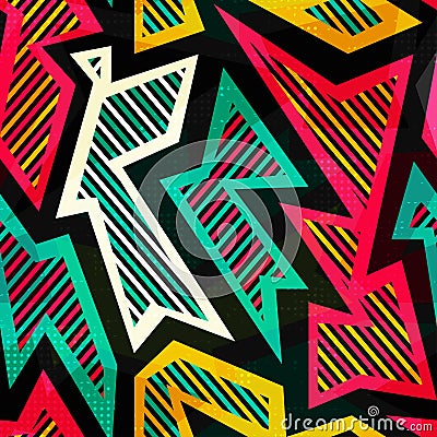 Bright geometric seamless pattern Vector Illustration