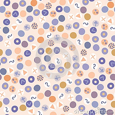 Bright geometric tiny polka dot seamless pattern. All over print vector background. Modern kids fashion style. Trendy bubbles Stock Photo