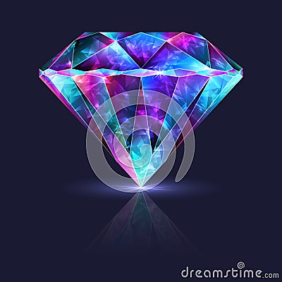 Bright Glossy Crystal Jewelry Zirconium Gemstone Stock Photo