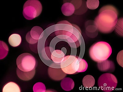 bright glowing pink lights with blur on a black background abstract Stock Photo