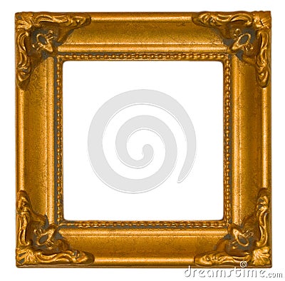 Bright gold antique frame Stock Photo