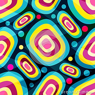 Bright graffiti geometric seamless pattern grunge effect Vector Illustration