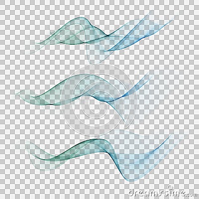 Bright green blue speed abstract lines flow minimalistic fresh swoosh seasonal spring wave transition divider editable Vector Illustration