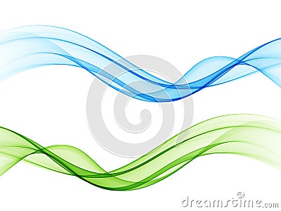 Bright green blue speed abstract lines flow minimalistic fresh swoosh seasonal spring wave transition divider editable Vector Illustration