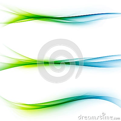 Bright green blue speed abstract lines flow Vector Illustration