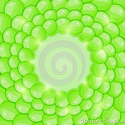 Bright Green Bubble Background Vector Illustration