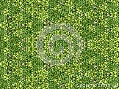 Bright green kaleidoscope patterned background for wallpapers Stock Photo