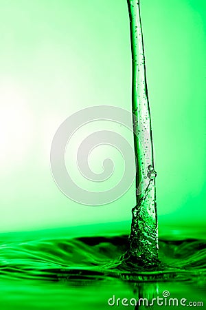 Bright green liquid Stock Photo