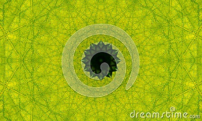 Bright green mandala Art with a dark core Stock Photo