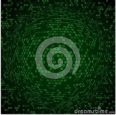 Bright green mosaic background Vector Illustration