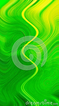 Bright green and yellow wavy background Stock Photo