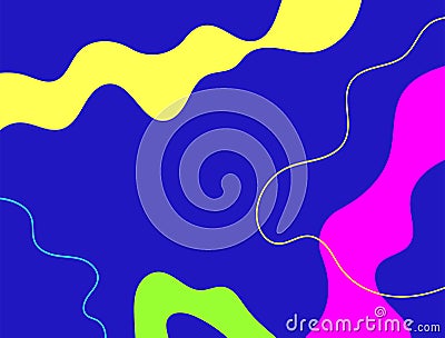 Bright horizontal background with abstract elements drawn by hand. Vector Illustration