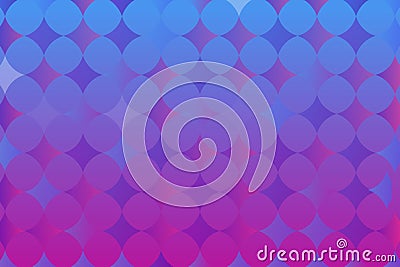 Bright horizontal vector abstract background. Gradient geometric shapes of rhombuses and circles. Modern techno purples, pinks and Vector Illustration