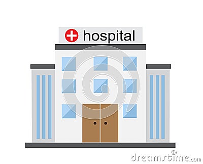 Bright hospital building Vector Illustration