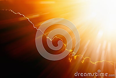 Bright hot sun Stock Photo