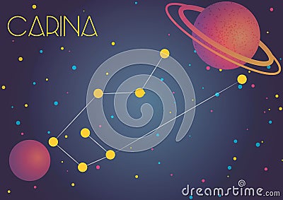 The constellation Carina Vector Illustration