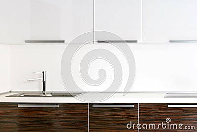 Bright kitchen counter Stock Photo