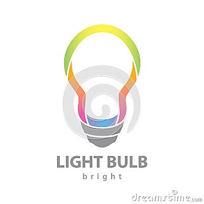 Bright light bulb Vector Illustration